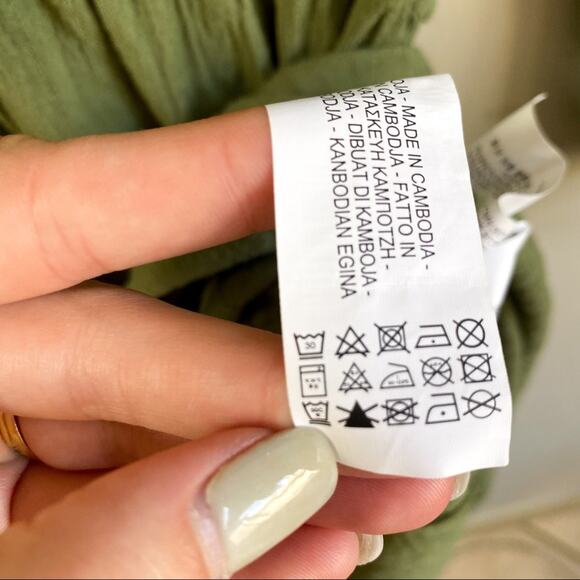 Zara Green Tiered Textured Midi Dress - Picture 10 of 10